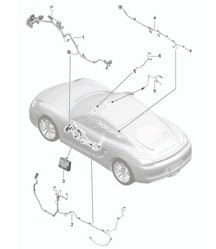 Wiring looms / doors/  Centre console/  Glove box / Control units / doors / Stopwatch 981C Cayman / Cayman S 2014-16