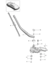 Rear window wiper (PR:425) 981C Cayman / Cayman S 2014-16