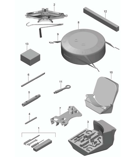 Tool jack 981.SP Boxster Spyder 2016