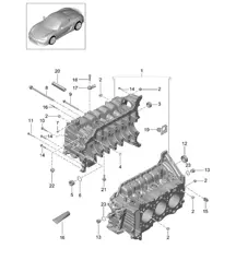 Crankcase housing 981.SP Boxster Spyder 2016