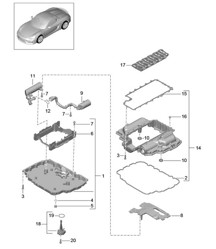 Oil sump 981.SP Boxster Spyder 2016
