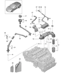 Lubrificazione motore 981.SP Boxster Spyder 2016