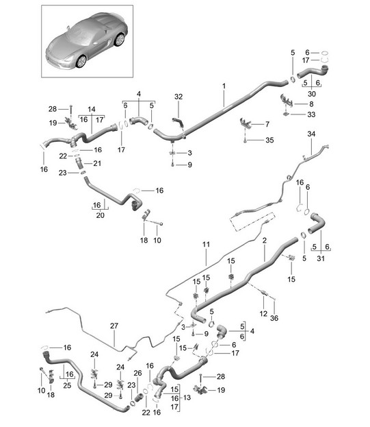 Refroidissement par eau 981.SP Boxster Spyder 2016