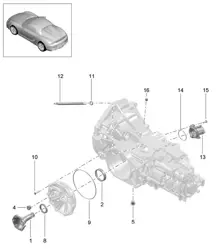Handgeschakelde versnellingsbak / losse onderdelen (model: G8120) 981.SP Boxster Spyder 2016