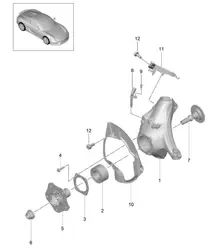 Support de roue / Moyeu de roue 981.SP Boxster Spyder 2016