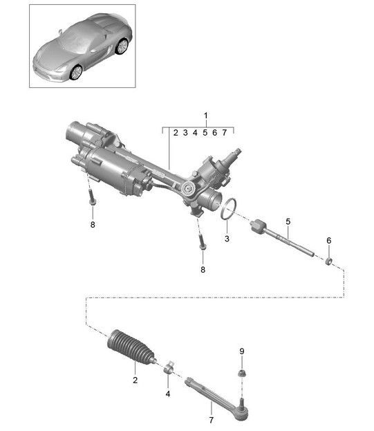 Lenkgetriebe / Lenkungsteile 981.SP Boxster Spyder 2016