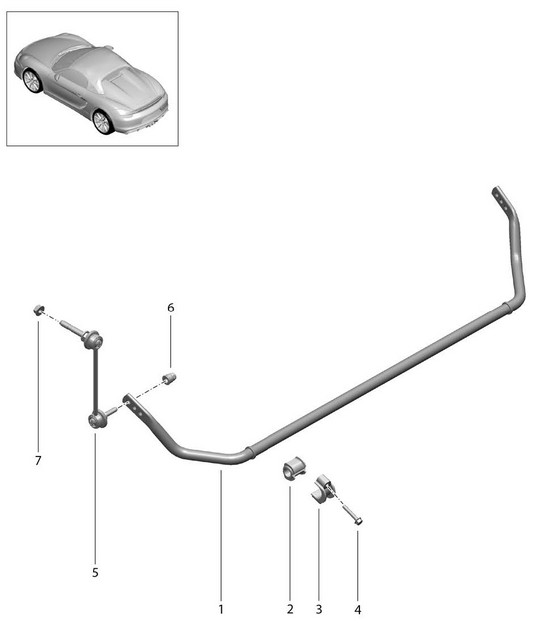 Barra antirollio 981.SP Boxster Spyder 2016