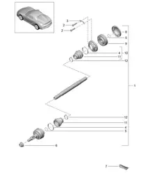 Drive shaft 981.SP Boxster Spyder 2016