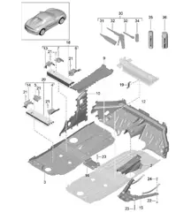 Floor - center  - 981.SP Boxster Spyder 2016