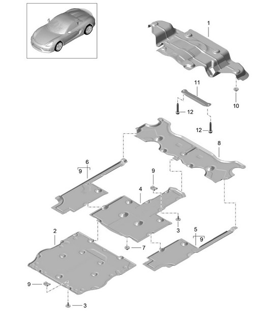 Garniture / dessous de caisse 981.SP Boxster Spyder 2016