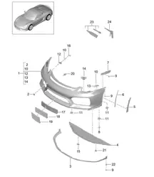 Front Bumper / Spoiler 981.SP Boxster Spyder 2016