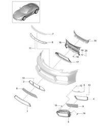 Front bumper / Air guide 981.SP Boxster Spyder 2016