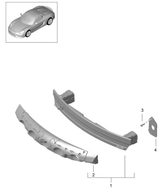 Support de pare-chocs avant 981.SP Boxster Spyder 2016