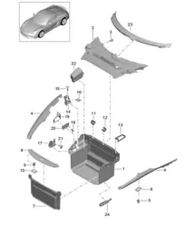 Maletero - DELANTERO - 981.SP Boxster Spyder 2016