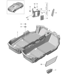 Pavimentos / Moquetas 981.SP Boxster Spyder 2016