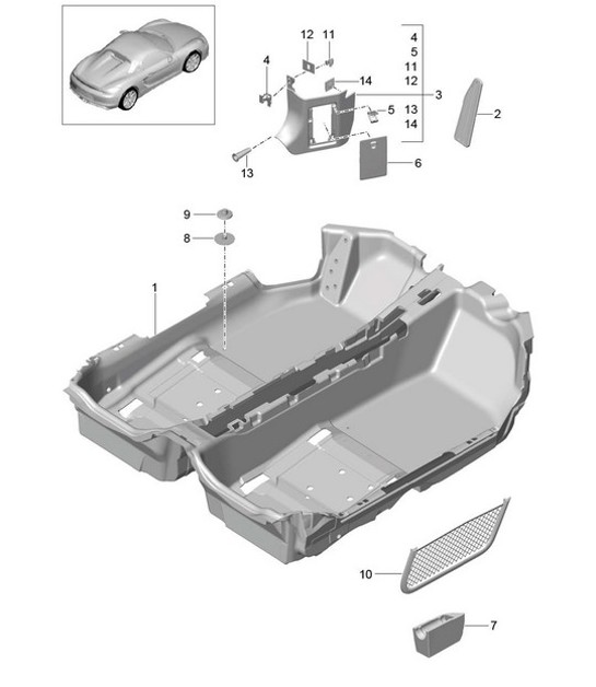 Diagram 807-010 Porsche 970.2 Panamera GTS V8 4.8L 4WD (440Hp) 2014-16 Body