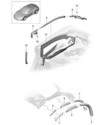Verdeck / Dichtung / Wasserauffangwanne 981.SP Boxster Spyder 2016