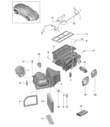 Air conditioner and Individual parts 981.SP Boxster Spyder 2016