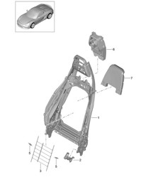 Cadre de dossier / Siège sport Plus / Accessoires 981.SP Boxster Spyder 2016