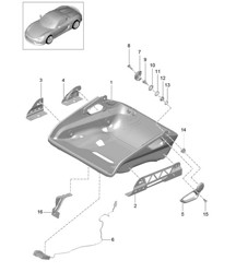 Kuipstoel / Inklapbaar / Zitframe / Accessoires 981.SP Boxster Spyder 2016