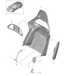 Guscio dello schienale / Sedile avvolgente / Pieghevole / Accessori 981.SP Boxster Spyder 2016