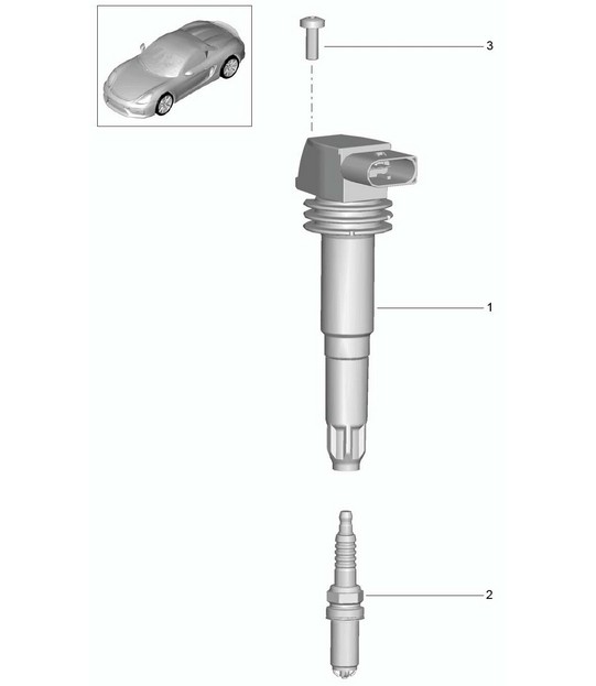 Ignition system 981.SP Boxster Spyder 2016