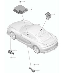 Control unit / Sensor / Airbag 981.SP Boxster Spyder 2016