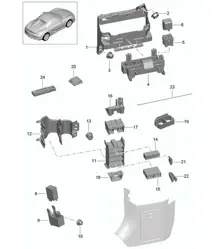 Central electrics / Dashboard 981.SP Boxster Spyder 2016