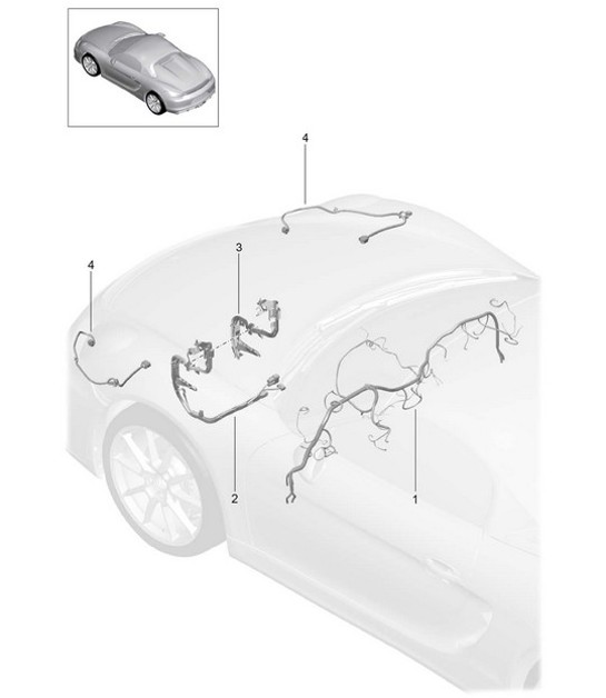Diagram 902-011 Porsche Cayman S 3.4L 987C 2005-08 Electrical equipment