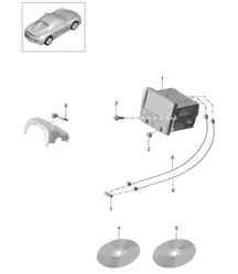 Pannello di controllo / Sistema di navigazione / Unità radio / Parte ricevente / TV / microfono 981.SP Boxster Spyder 2016