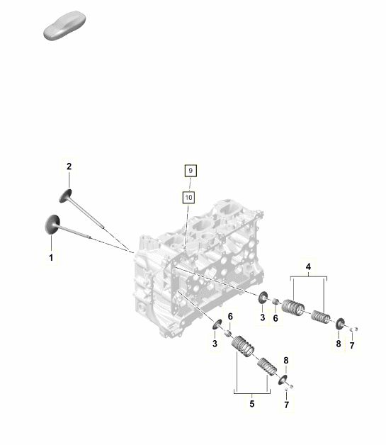 Diagram 103-006 Porsche 996 C4 3.6L 09/01-2005 Engine