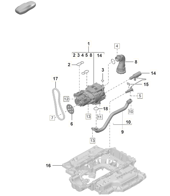 Diagram 104-001 Porsche 9YA.2 Cayenne E-Híbrido V6 3.0L 470CV 2023>> 