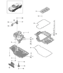 Lubrification moteur / Carter d'huile 718 (982) Boxster 2017>>