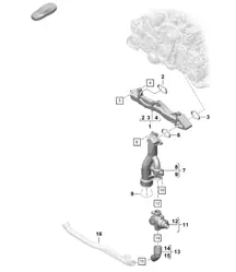 Supporto assemblaggio / Tubo refrigerante 718 (982) Boxster GTS 4.0L 2017>>