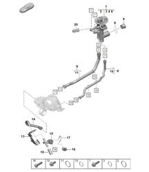Sistema di raffreddamento del liquido di raffreddamento / Distribuzione del liquido di raffreddamento / Motore 718 (982) Boxster GTS 4.0L 2017>>