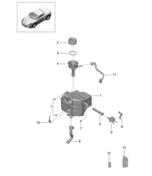 Coolant cooling system / Coolant expansion tank 718 (982) Boxster 2017>>