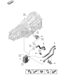 Cambio manuale/scambiatore di calore/tubo olio/tubo acqua (modello: GTS 4.0,G8230) - manuale a 6 marce - 718 (982) Boxster GTS 4.0L 2017>>