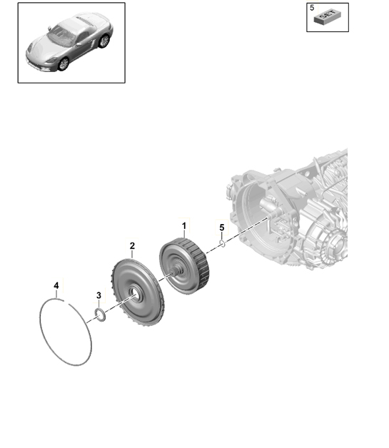 - PDK - Getriebe / Kupplung für Doppelkupplungsgetriebe (Modell: CG210, CG240, CG270) 718 (982) Boxster 2017>>