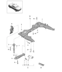 Dwarsbalk / Wishbone 718 (982) Boxster 2017>>