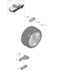 Tyre pressure control system - PR:482,483 - 718 (982) Boxster 2017>>