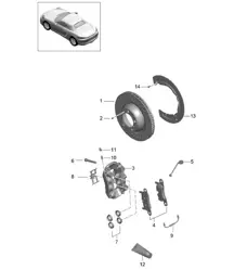 Freno a disco/Asse posteriore 718 (982) Boxster 2017>>