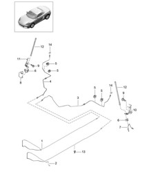 Líneas de freno / Bajos - Central, Trasera - 718 (982) Boxster 2017&gt;&gt;