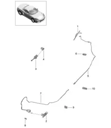 Kupplungsbetätigung / Kupplungsgeberzylinder / Kupplungsnehmerzylinder / Leitungen (PR:480,6-Gang-Schaltgetriebe) 718 (982) Boxster 2017>>