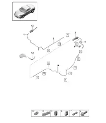 Kupplungsbetätigung / Kupplungsgeberzylinder / Kupplungsnehmerzylinder / Leitungen (PR:480,6-Gang-Schaltgetriebe) 718 (982) Boxster GTS 4.0L 2017>>