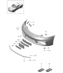 Front bumper 718 (982) Boxster 2017>>