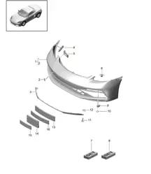 Paraurti anteriore GTS (PR:006,011) 718 (982) Boxster GTS 4.0L 2017>>