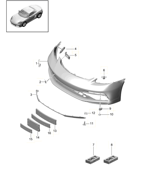 Diagram 802-004 Porsche Cayman 718 2.0L 手动档 (300Bhp)  车身
