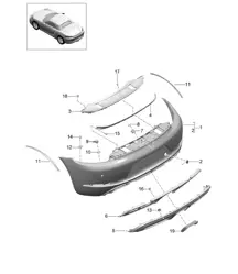 Paraurti posteriore GTS e pacchetto Sport Design 718 (982) Boxster 2017>>