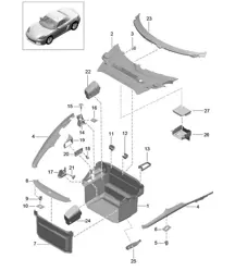 Maletero - DELANTERO - 718 (982) Boxster 2017>>