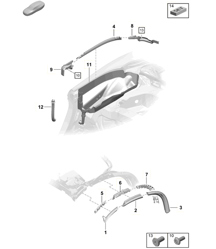 Capota / Junta / Bandeja recoge agua 718 (982) Boxster 2017>>